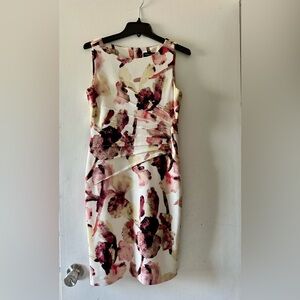 IVANKA TRUMP Pink Floral dress, Size 4.